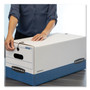 Bankers Box LIBERTY Heavy-Duty Strength Storage Boxes, Legal Files, 15.25" x 24.13" x 10.75", White/Blue, 12/Carton View Product Image