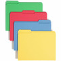Smead Colored 1/3 Tab Cut Letter Recycled Top Tab File Folder - 8 1/2" x 11" - 3/4" Expansion - Top Tab Location - Assorted Tab Position - 11 pt. - (SMD11641) Product Image 