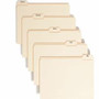 Smead 1/5 Tab Cut Letter Recycled Top Tab File Folder - 8 1/2" x 11" - 3/4" Expansion - Top Tab Location - Assorted Tab Position - 11 pt. Product Image 