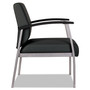 Alera metaLounge Series Mid-Back Guest Chair, 24.6" x 26.96" x 33.46", Black Seat, Black Back, Silver Base (ALEML2319) View Product Image