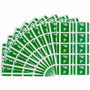 Smead AlphaZ ACCS Color-Coded Labels - P - x 1" Width x 1 5/8" Length - Dark Green - Laminated - 10 / Sheet Product Image 
