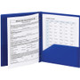 Smead Letter Fastener Folder - 8 1/2" x 11" - 180 Sheets Capacity - 2 x Double Tang Fastener(s) - 2 Internal Pocket(s) - Blue Product Image 