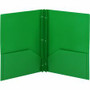 Smead Letter Fastener Folder - 8 1/2" x 11" - 180 Sheets Capacity - 2 x Double Tang Fastener(s) - 2 Internal Pocket(s) - Green Product Image 