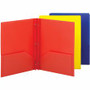 Smead Letter Fastener Folder - 8 1/2" x 11" - 180 Sheets Capacity - 2 x Double Tang Fastener(s) - 2 Internal Pocket(s) - Red, Yellow, Blue Product Image 