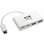 Tripp Lite series 4-Port USB 3.1 Gen 1 Portable Hub, USB-C to (x2) USB-A and (x2) USB-C - USB Type C - External - 4 USB Port(s) - 2 USB 3.0 Port(s) Product Image 