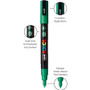 uniball™ Posca PC-3M Paint Markers - Fine Marker Point - Green Ink - Water Based, Pigment-based Product Image 