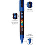 uniball™ Posca PC-5M Paint Markers - Medium Marker Point - Blue Ink - Water Based, Pigment-based Product Image 