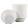 Dart Famous Service Plastic Dinnerware, Bowl, 12 oz, White, 125/Pack, 8 Packs/Carton (DCC12BWWF) View Product Image