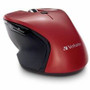 Verbatim Mouse - Blue LED/Optical - Wireless - Radio Frequency - 2.40 GHz - Red - (VER70246) Product Image 