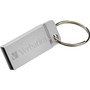 Verbatim 16GB Metal Executive USB Flash Drive - Silver - 16 GB - USB 2.0 - Silver - Lifetime Warranty Product Image 