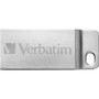 Verbatim 64GB Metal Executive USB Flash Drive - Silver - 64 GB - USB - Silver - Lifetime Warranty Product Image 