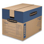 Bankers Box SmoothMove Prime Moving/Storage Boxes, Hinged Lid, Regular Slotted Container (RSC), 18" x 24" x 18", Brown/Blue, 6/Carton View Product Image