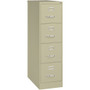 Lorell Fortress Series 26-1/2" Commercial-Grade Vertical File Cabinet - 15" Width x 26.5" Depth x 52" Height - 4 x Drawer(s) for File - Letter - Vertical - Security Lock, Ball-bearing Suspension, Heavy Duty - (LLR60193) Product Image 