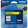 Brother TZe Laminated Tape Cartridge - x 1/2" Width - Rectangle - Yellow - Water Resistant - Laminated Product Image 