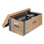 Bankers Box SmoothMove Prime Moving/Storage Boxes, Lift-Off Lid, Half Slotted Container, Small, 12" x 24" x 10", Brown/Blue, 8/Carton (FEL0065901) View Product Image
