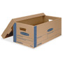 Bankers Box SmoothMove Moving Boxes - Internal Dimensions: 12" Width x 24" Depth x 10" Height - External Dimensions: 12.9" Width x 25.4" Depth x 10.3" Height - Media Size Supported: Letter - Lid Lock Closure - Double Wall Product Image 