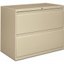 HON Brigade 800 H882 Lateral File - 28.4" Height x 36" Width x 19.3" Depth - 2 - Finish: Putty Product Image 