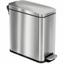 HLS Commercial Soft Step 3-Gallon Trash Can - 3 gal Capacity - Smooth, Pedal Control, Fingerprint Proof, Smudge Resistant, Lid Locked, Handle, Durable, Easy to Clean, Compact, Removable Inner Bin Product Image 