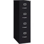 Lorell Fortress Series 26-1/2" Commercial-Grade Vertical File Cabinet - 15" Width x 26.5" Depth x 52" Height - 4 x Drawer(s) for File - Letter - Vertical - Security Lock, Ball-bearing Suspension, Heavy Duty - (LLR60191) Product Image 