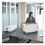 Bankers Box STOR/FILE Medium-Duty Strength Storage Boxes, Letter Files, 12.25" x 24.13" x 10.75", White/Blue, 12/Carton View Product Image