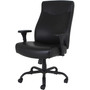 Lorell Big & Tall Executive High-Back Chair With Adjustable Arms - Black Seat Color - Bonded Leather Seat Material - Black Back Color - Bonded Leather Back Material - High Back Product Image 