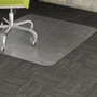 Lorell Low-Pile Chairmat - Carpeted Floor - 60" Length x 46" Width x 0.122" Thickness - Rectangular - Vinyl - Clear Product Image 