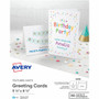 Avery Half-Fold Greeting Cards, Textured, Uncoated, 5-1/2" x 8-1/2" , 30 Cards (3378) - 5 1/2" x 8 1/2" - Textured - Uncoated, Heavyweight - White - 30/Pack Product Image 