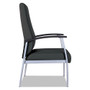 Alera metaLounge Series High-Back Guest Chair, 24.6" x 26.96" x 42.91", Black Seat, Black Back, Silver Base View Product Image