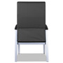 Alera metaLounge Series High-Back Guest Chair, 24.6" x 26.96" x 42.91", Black Seat, Black Back, Silver Base (ALEML2419) View Product Image