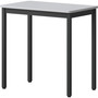 Lorell Utility Table - Gray Rectangle, Laminated Top - Powder Coated Black Base - 500 lb Capacity - 30" Table Top Width x 18.13" Table Top Depth - 30" Height Product Image 