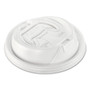 Dart Optima Reclosable Lid, Fits 12 oz to 24 oz Hot Cups, Plastic, White, 100/Pack View Product Image