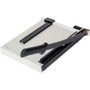 Dahle Vantage 12e Guillotine Paper Trimmer - 15 Sheet Cutting Capacity - 12" Cutting Length - 2.5" Height x 19.8" Width x 10.3" Length - Sturdy, Spring-action Handle, Adjustable Back Stop, Alignment Grid - Metal Product Image 