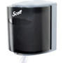 Scott Essential Center-Pull Towel Dispenser - Center Pull Dispenser - 1 x Roll - 11.9" Height x 10.3" Width x 9.3" Depth - Smoke Black - Lockable Product Image 