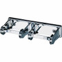 San Jamar 2-Roll Locking Bath Tissue Dispensers - Roll Dispenser - 2 x Roll - 2.8" Height x 12.4" Width x 4.5" Depth - Chrome - Anti-theft, Lockable Product Image 