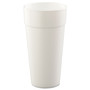 Dart Foam Drink Cups, Hot/Cold, 24 oz, White, 25/Bag, 20 Bags/Carton (DCC24J16) View Product Image