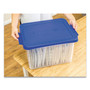 Bankers Box Heavy Duty Plastic File Storage, Letter/Legal Files, 14" x 17.38" x 10.5", Clear/Blue, 2/Pack View Product Image