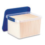 Bankers Box Heavy Duty Plastic File Storage, Letter/Legal Files, 14" x 17.38" x 10.5", Clear/Blue, 2/Pack View Product Image