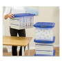 Bankers Box Heavy Duty Plastic File Storage, Letter/Legal Files, 14" x 17.38" x 10.5", Clear/Blue, 2/Pack View Product Image