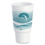 Dart Horizon Hot/Cold Foam Drinking Cups, 32 oz, White/Teal, 16/Bag, 25 Bags/Carton View Product Image