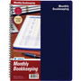 Adams Monthly Bookkeeping Record Book - Spiral Bound - White Sheet(s) - Blue, Yellow Print Color Product Image 