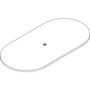 Lorell Prominence 2.0 Racetrack Conference Tabletop - 96" Width x 48" Depth, x 1.5" Thickness Top - Material: Particleboard - Finish: Gray Product Image 