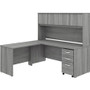 Bush Business Furniture Studio C 72W X 30D L Shaped Desk With Hutch, Mobile File Cabinet and 42W Return - x 72" Width x 30" Depth Desk, x 42" Width Return, x 72" Width Hutch - 3 x File, Box Drawer(s) - (BSHSTC006PGSU) Product Image 