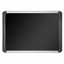 MasterVision MVI SoftTouch Deluxe Bulletin Board - 35.43" Board Height x 47.24" Board Width - Black Foam Surface - Smooth - Black Aluminum Frame Product Image 