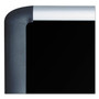 MasterVision MVI SoftTouch Deluxe Bulletin Board - 35.43" Board Height x 47.24" Board Width - Black Foam Surface - Smooth - Black Aluminum Frame Product Image 