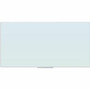 U Brands Floating Non-Magnetic Glass Frameless Dry-Erase Board - 72" (6 ft) Width x 36" (3 ft) Height - Frosted White Tempered Glass Surface - Rectangle - Horizontal/Vertical Product Image 