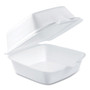 Dart Foam Hinged Lid Containers, 5.38 x 5.5 x 2.88, White, 500/Carton View Product Image