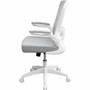 Boss Flip Arm Mesh Back Task Chair - Gray Seat Color - Foam, Fabric Seat Material - Mesh Back Material - White Frame Color - 5-star Base Product Image 