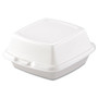 Dart Foam Hinged Lid Containers, 6 x 5.78 x 3, White, 500/Carton View Product Image