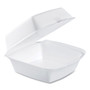 Dart Foam Hinged Lid Containers, 6 x 5.78 x 3, White, 500/Carton View Product Image