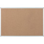MasterVision Ayda Cork Bulletin Board - 0.50" Board Height x 18" Board Width x 24" Board Depth - Cork Surface - Self-healing, Durable, Resilient, Heavy-gauge - Aluminum Frame Product Image 